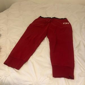 VS Pink, Red Joggers, XL